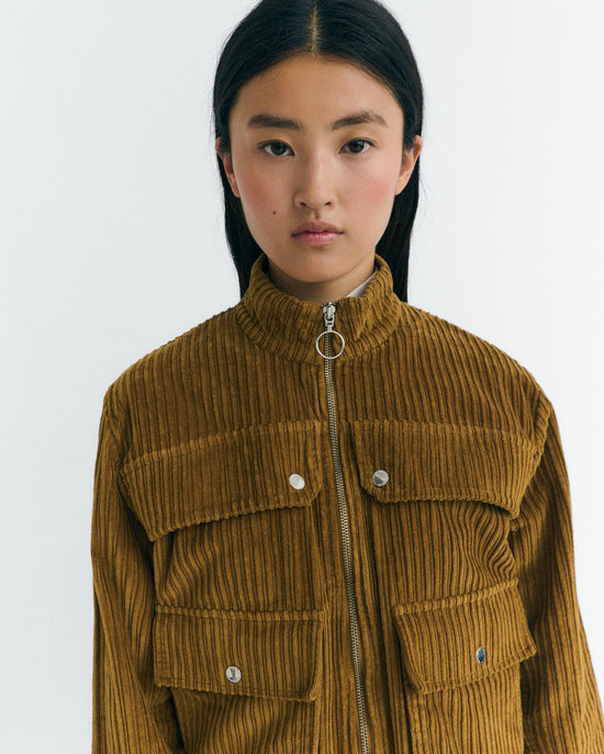 Chaqueta pana marrón Celia sostenible - 3