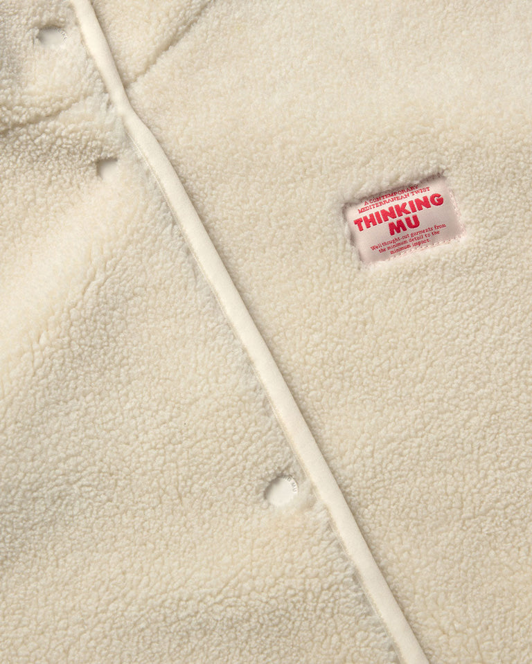 Chaqueta borreguito cruda Kourtney sostenible silueta - 2