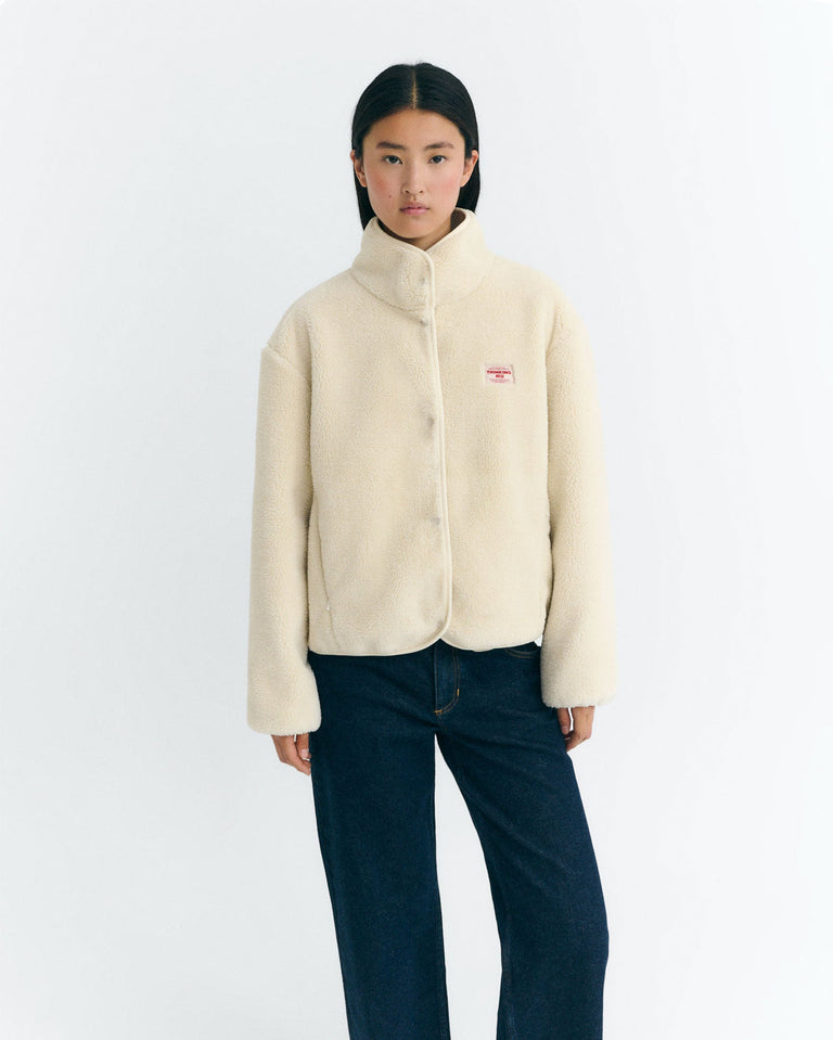 Chaqueta borreguito cruda Kourtney sostenible - 1