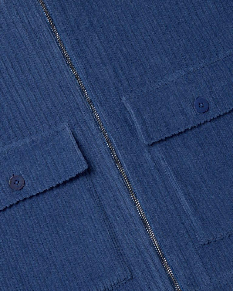 Chaqueta pana azul Delia sostenible silueta - 2
