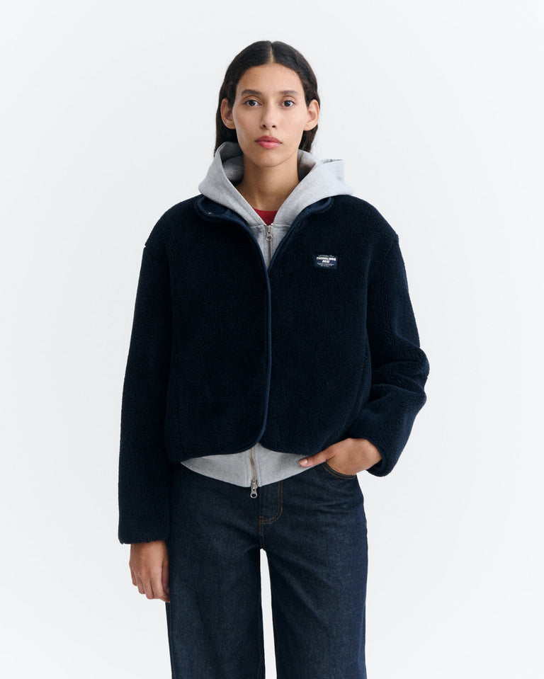 Chaqueta borreguito navy Kourtney sostenible - 2