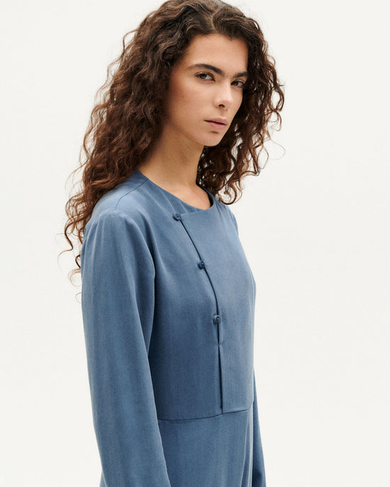 Blue loose-fitting jumpsuit Helga