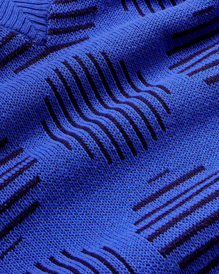 Jersey azul lana merino japan Miranda sostenible - silueta 2