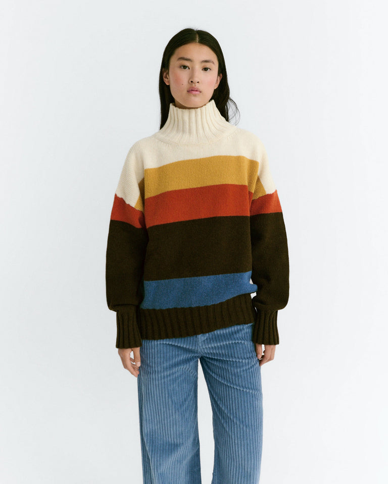 Jersey oversize lana rayas Imogen sostenible - 1