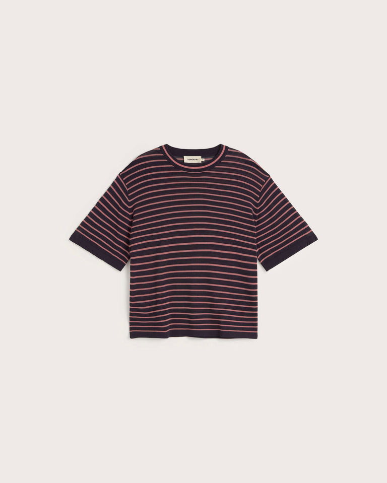 Camiseta oversize punto rayas Zenna sostenible silueta - 1