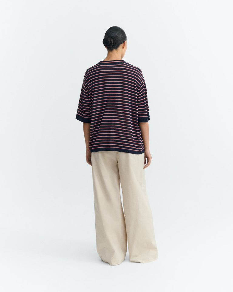 Camiseta oversize punto rayas Zenna sostenible - 5