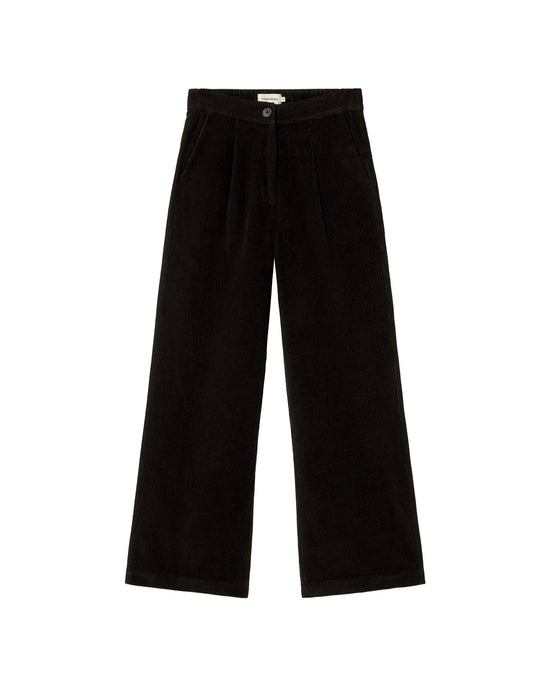 Pantalón negro pana Manolita sostenible - silueta 1