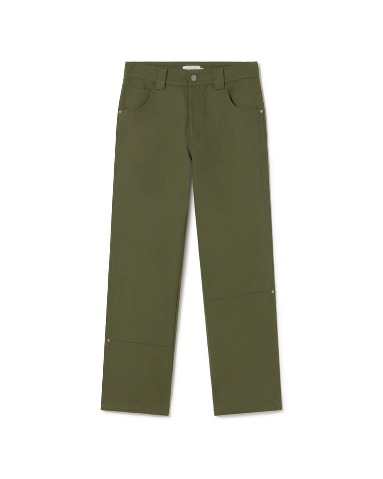 Pantalón verde Perle sostenible- silueta 1