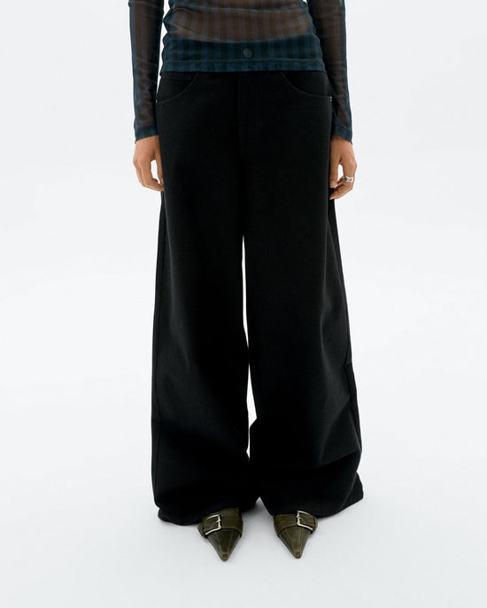 Pantalón wide leg negro Hedda sostenible - 1