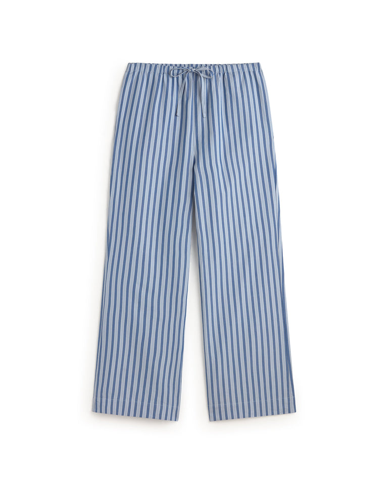 Pantalón relaxed rayas azul Brigitte sostenible silueta - 1