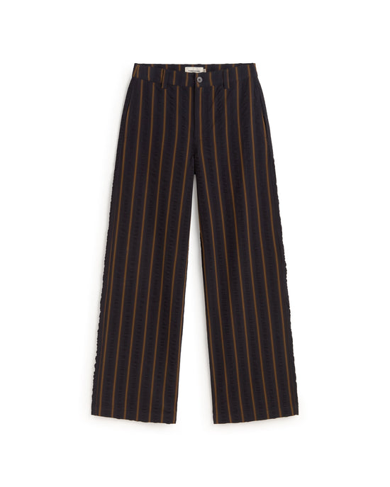 Pantalón recto seersucker rayas Serena sostenible silueta - 1
