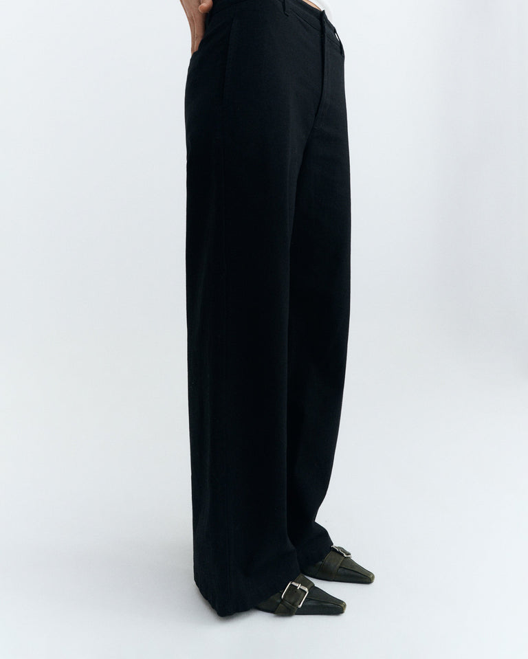 Pantalón tiro alto negro Karina sostenible - 2