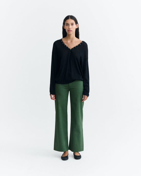 Pantalón tiro bajo bordado a mano Kettan sostenible - 1