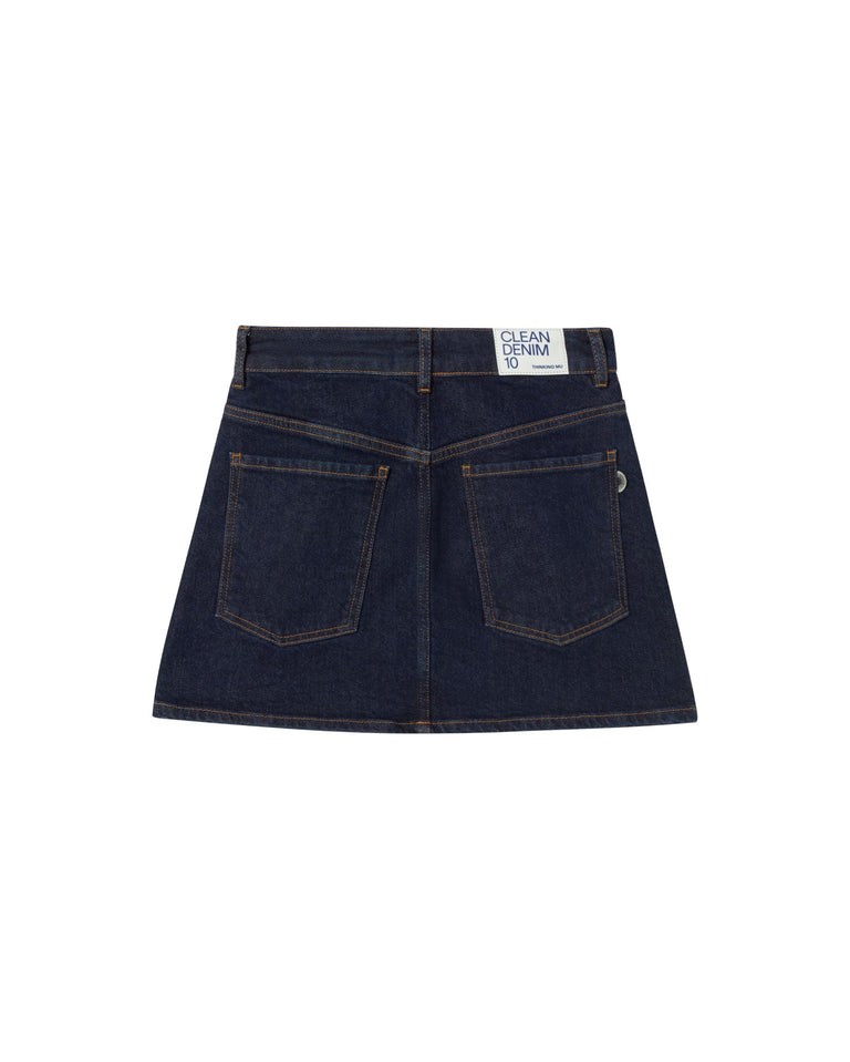 Falda dark clean denim Kimmy sostenible - silueta 1