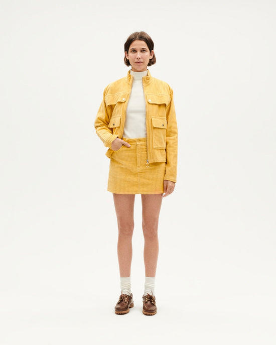 Falda mini pana amarilla Kimmy