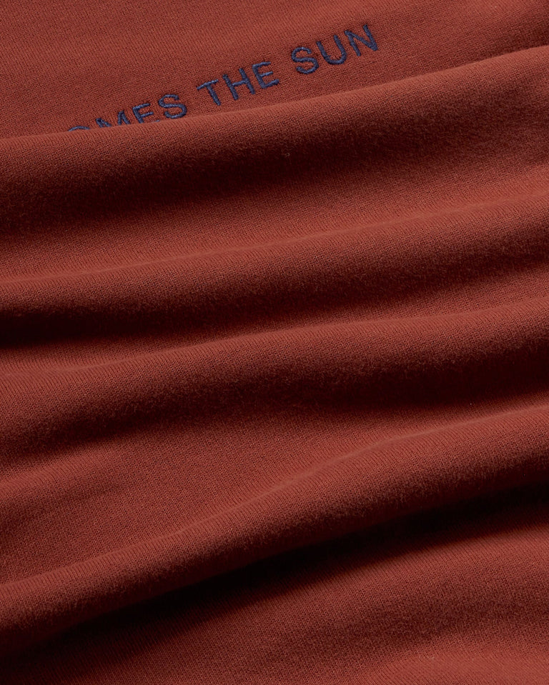 Sudadera marrón Here comes the sun Fantine sostenible - silueta 2