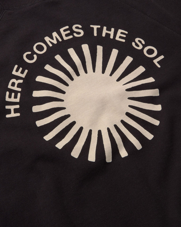 Sudadera negra retro sol crudo Bonnie sostenible silueta - 2