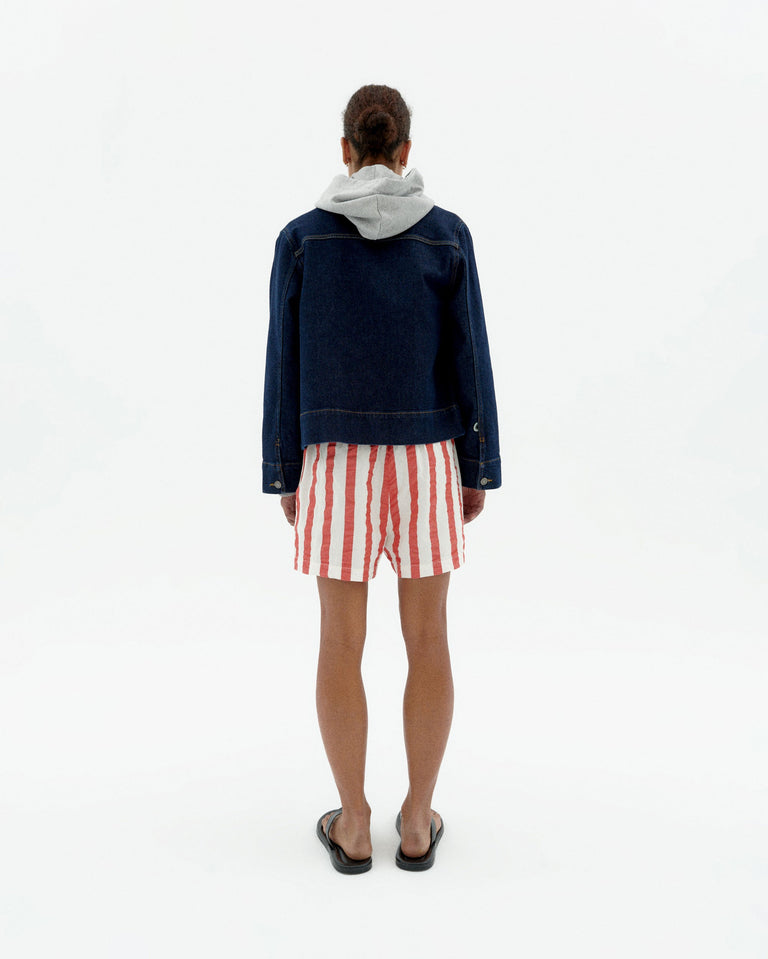 Short rayas rojas Geranio sostenible-4