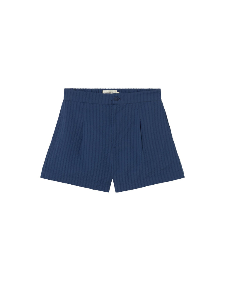 Short azul Narciso sostenible - silueta 1