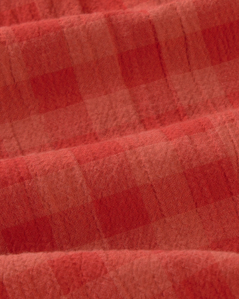Shorts seersucker rojo Geraldine sostenible silueta - 2