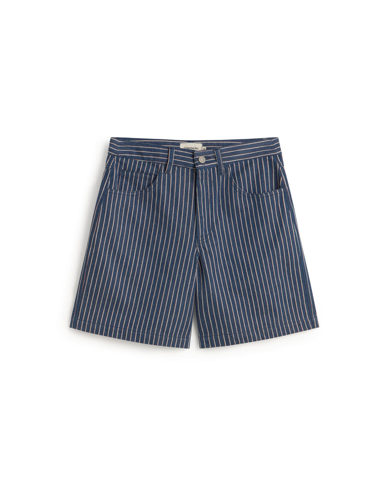 Shorts rayas tinte natural railway Luisa sostenible silueta - 1