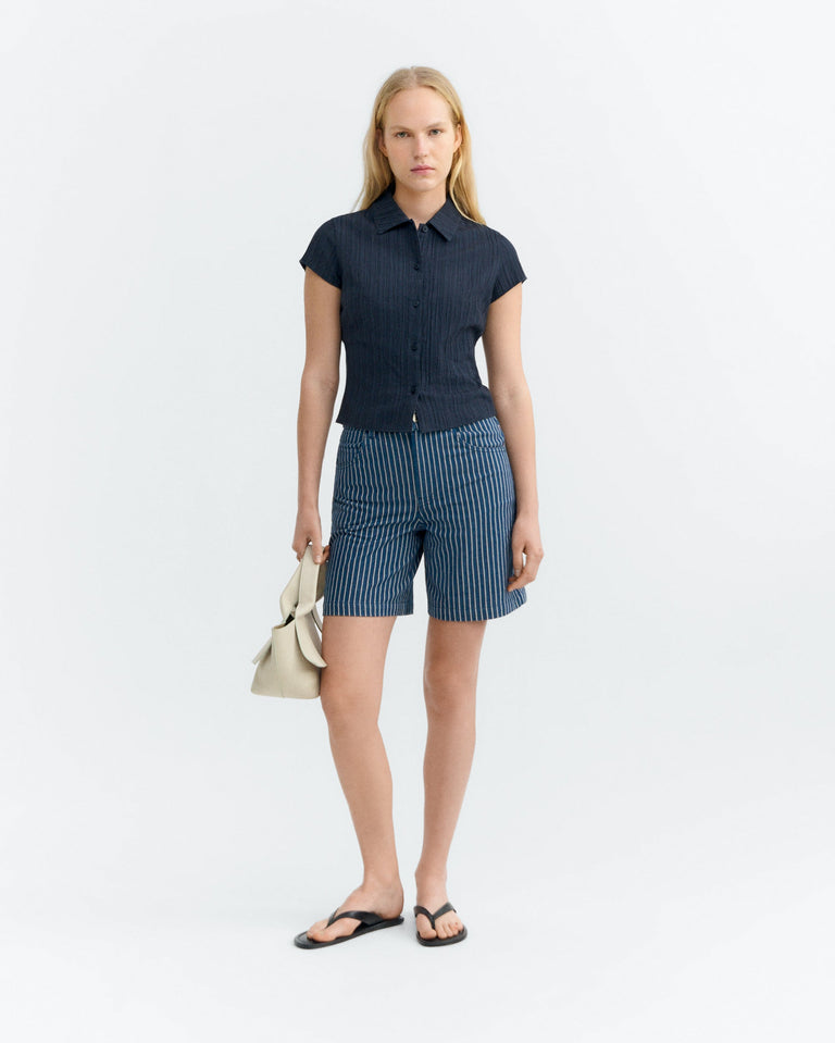 Shorts rayas tinte natural railway Luisa sostenible - 1