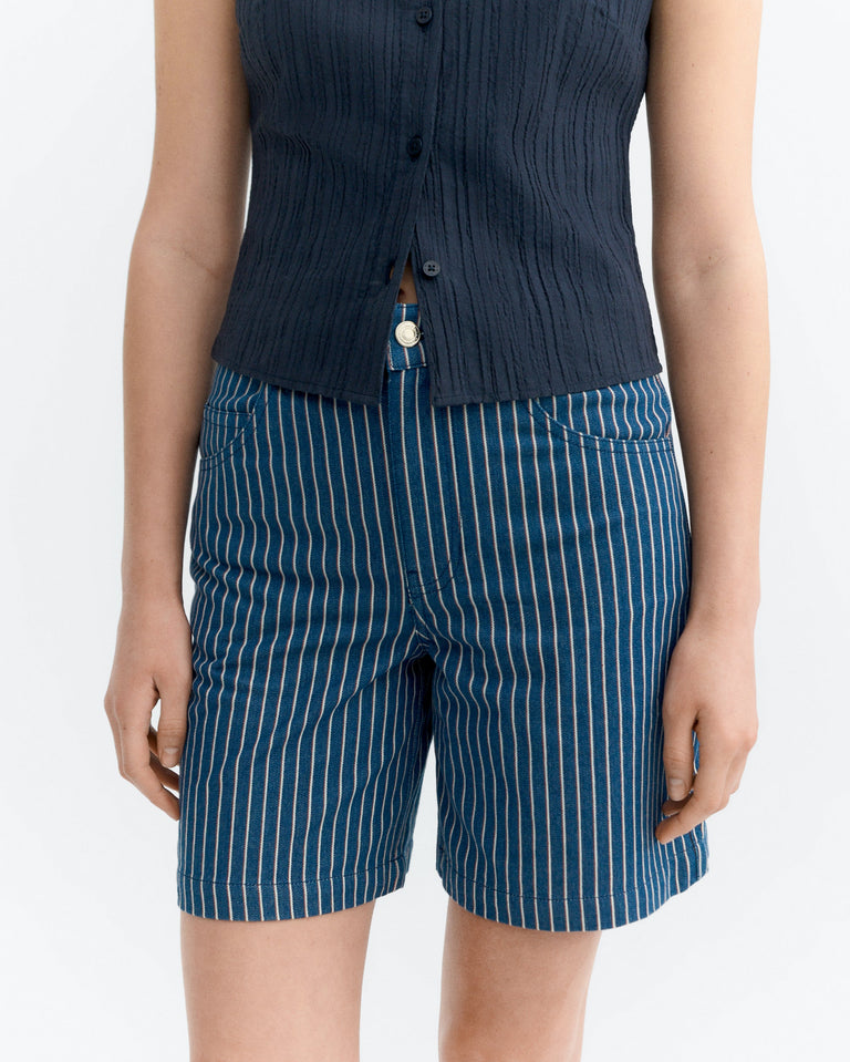 Shorts rayas tinte natural railway Luisa sostenible - 3