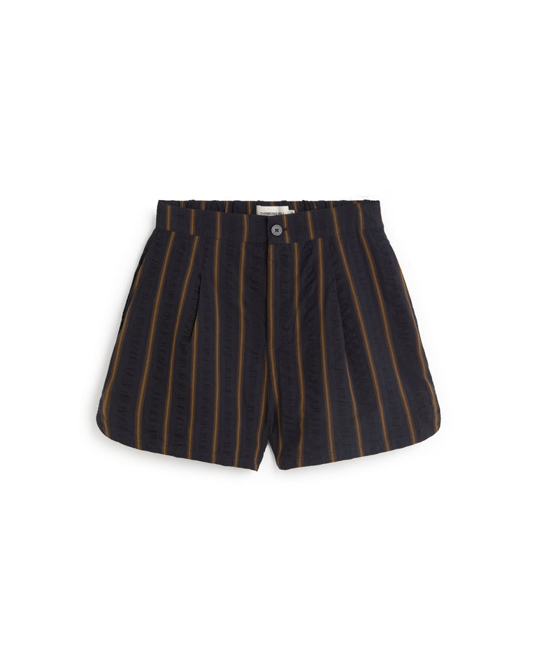 Shorts seersucker rayas Nar sostenible silueta - 1