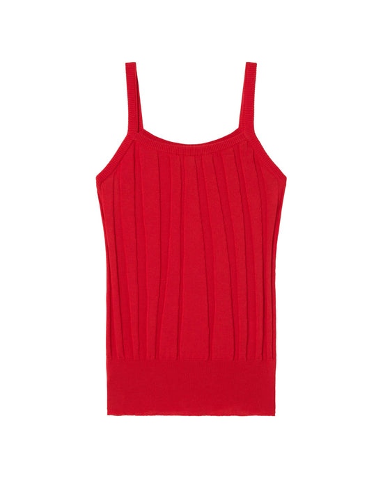 Top rojo Nadine sostenible - silueta 1