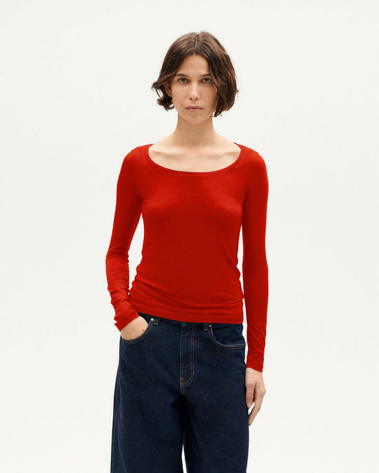 Top rojo cashmere Casilda