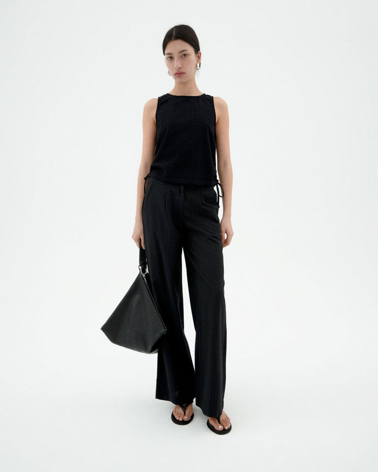 Top negro seersucker Florence sostenible-2