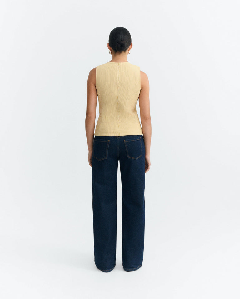 Chaleco rayas amarillo Alisa sostenible - 4