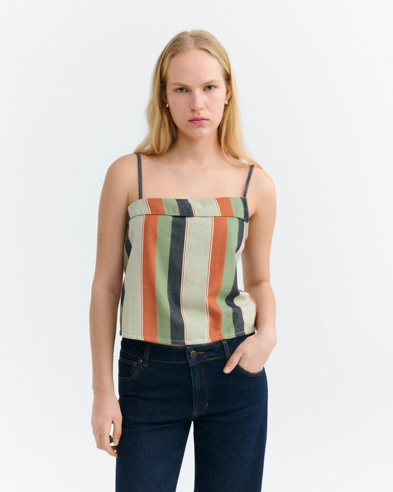 Top estampado rayas multicolor Raida sostenible - 2