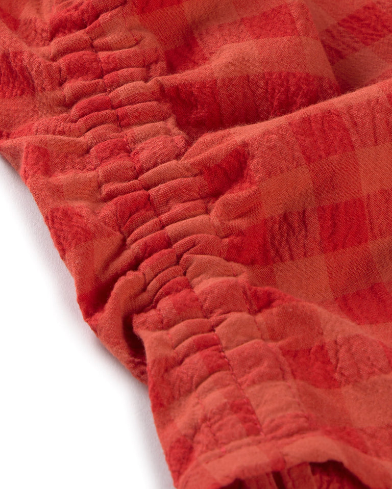 Top seersucker rojo Florence sostenible silueta - 2