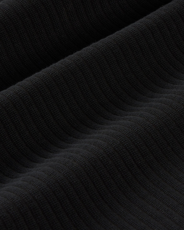 Top rib negro Julia sostenible silueta - 2
