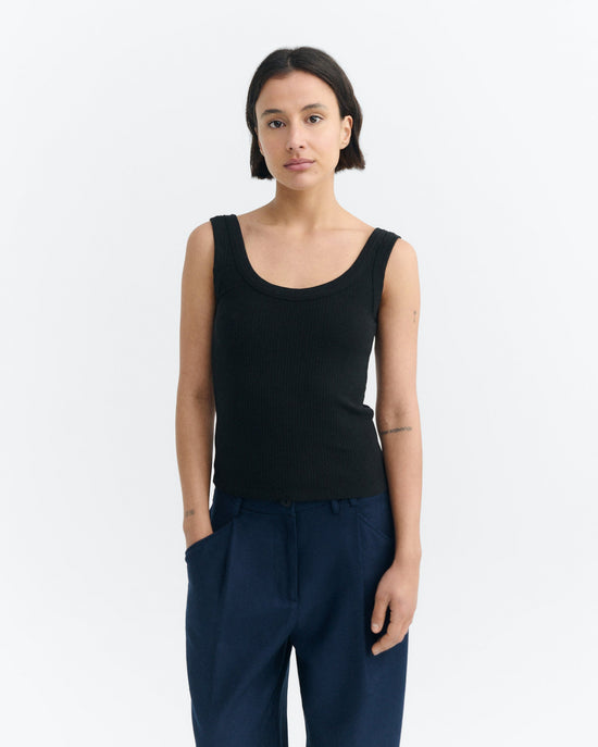 Top rib negro Julia sostenible - 3