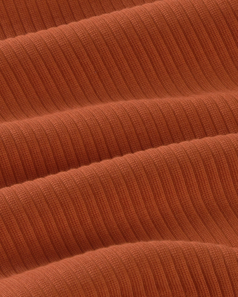 Top rib rojo Julia sostenible silueta - 2