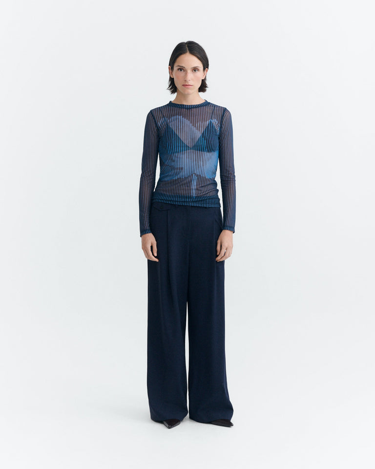 Top navy transparente lotus Tere sostenible - 1