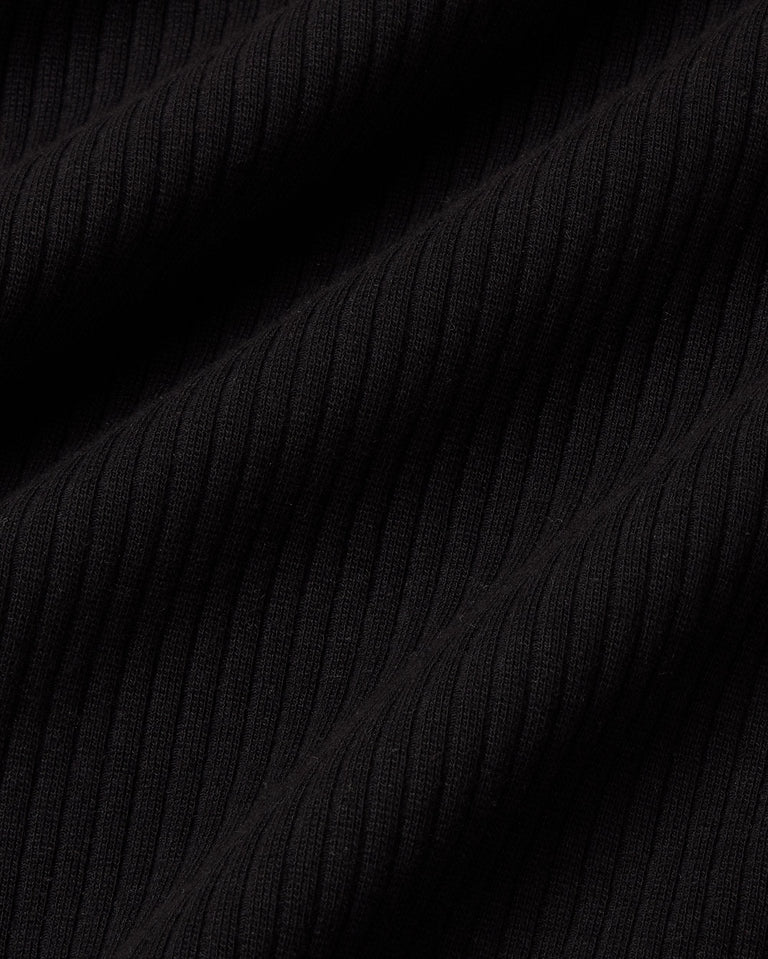 Top cuello alto rib negro Aine sostenible silueta - 2