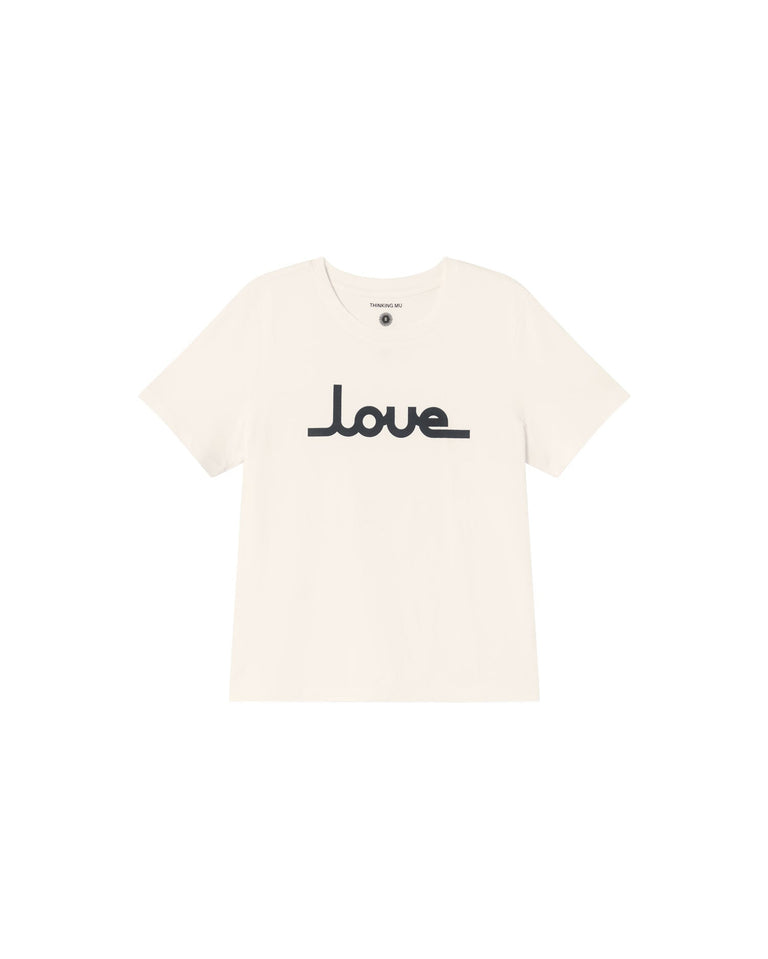 Camiseta blanca love Ida sostenible-silueta-1