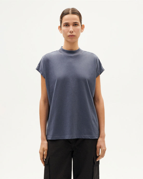 Camiseta azul básica Volta sostenible-1