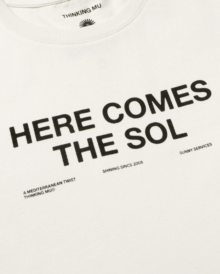 Camiseta blanca classic sol Ida sostenible - silueta 3