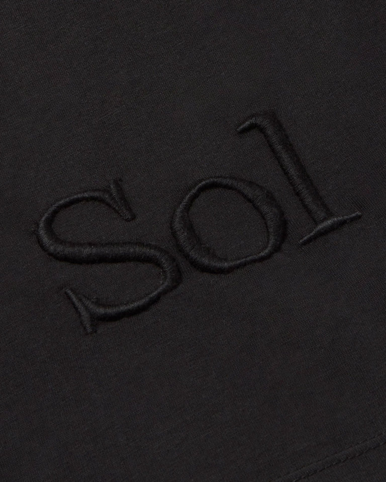 Camiseta negra sol type Ida sostenible - silueta 3