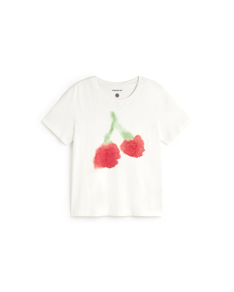 Camiseta blurry cherry Ida sostenible silueta - 1