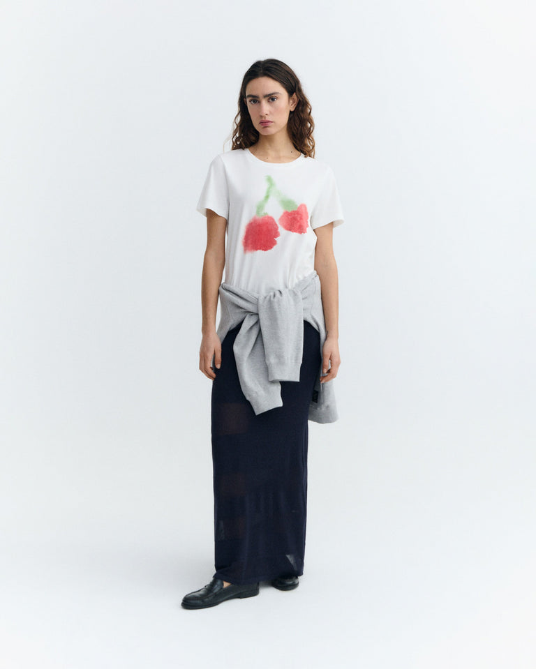Camiseta blurry cherry Ida sostenible - 1