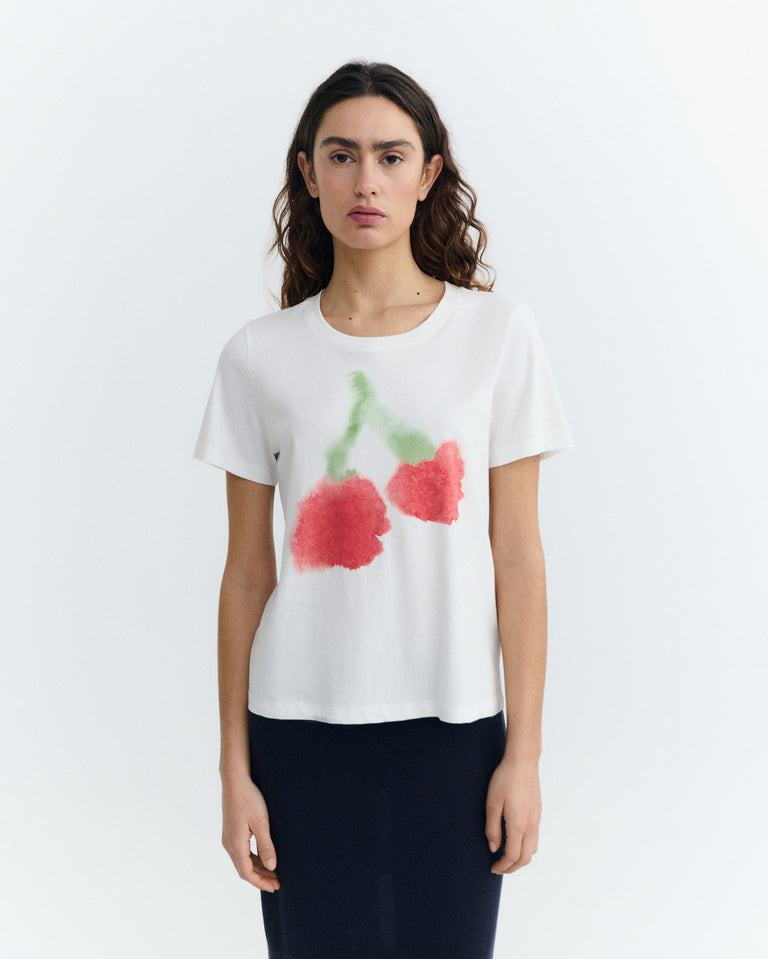 Camiseta blurry cherry Ida sostenible - 2
