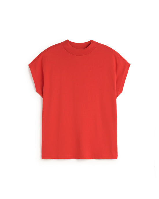 Camiseta básica roja Volta sostenible silueta - 1