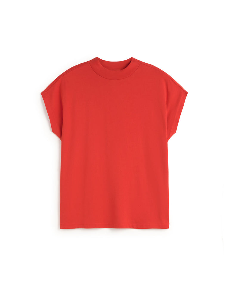 Camiseta básica roja Volta sostenible silueta - 1