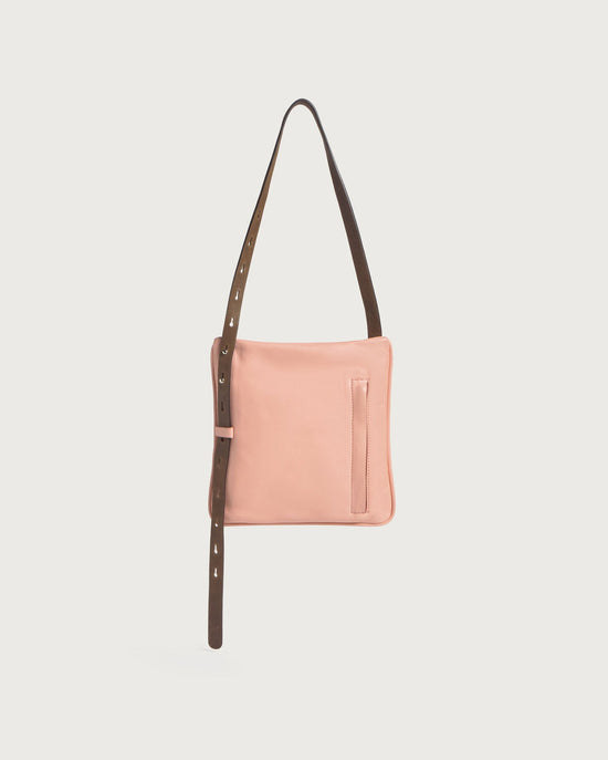 Bolso hombro rosa piel Bonbon sostenible - silueta 1