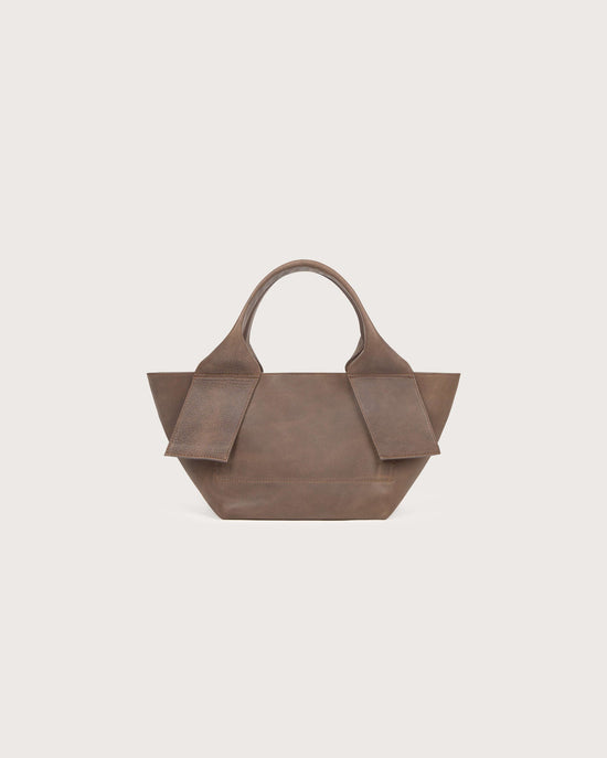 Bolso mini marrón piel Pepo - silueta 2